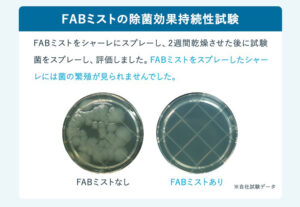 FABミストの効果を表したシャーレ